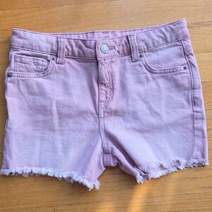 Cat & Jack Light Pink Frayed Jean Shorts